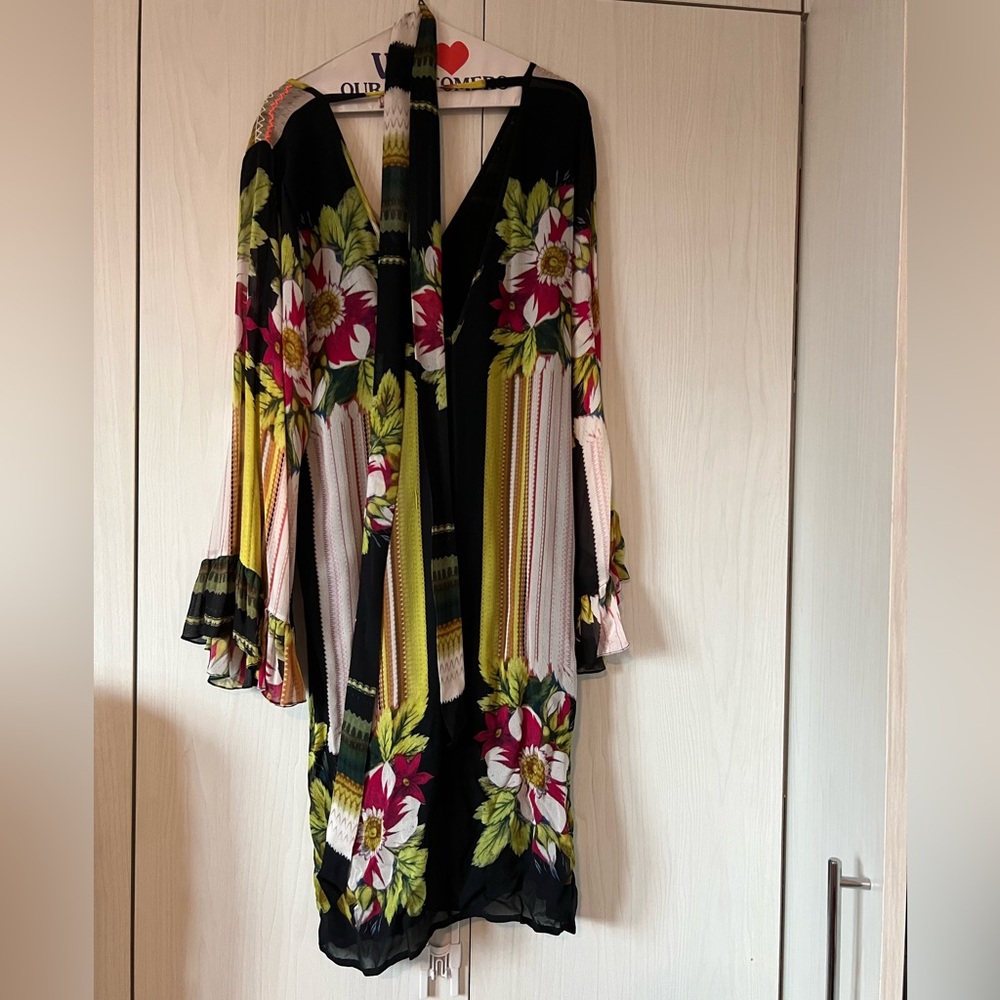 Nicole Miller Artelier smock dress, size small, longsleeve